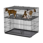 Midwest Puppy Playpen with Plastic Pan and 1" Floor Grid Black 24" x 36" x 30"-Dog-Midwest-PetPhenom