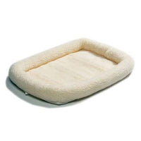 Midwest Quiet Time Fleece Dog Crate Bed White 24" x 18"-Dog-Midwest-PetPhenom