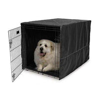 Midwest Quiet Time Pet Crate Cover Black 48.5" x 31" x 31"-Dog-Midwest-PetPhenom