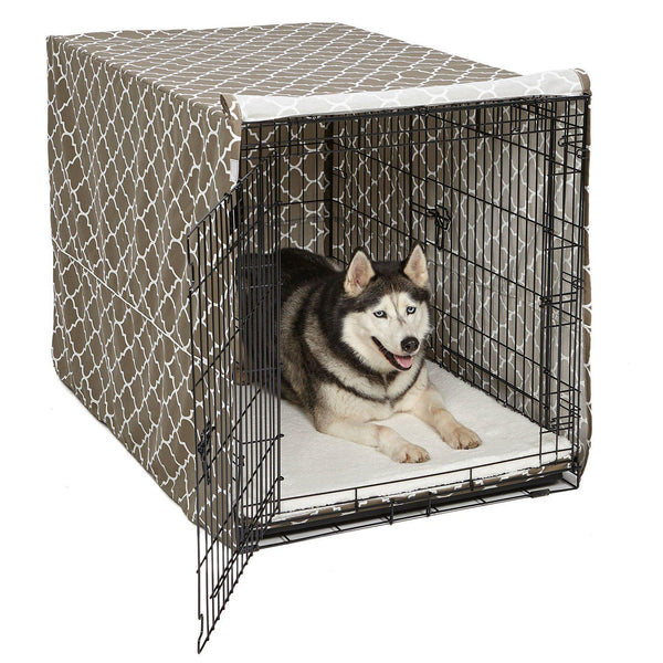 Midwest QuietTime Defender Covella Dog Crate Cover Brown 36" x 23" x 25"-Dog-Midwest-PetPhenom