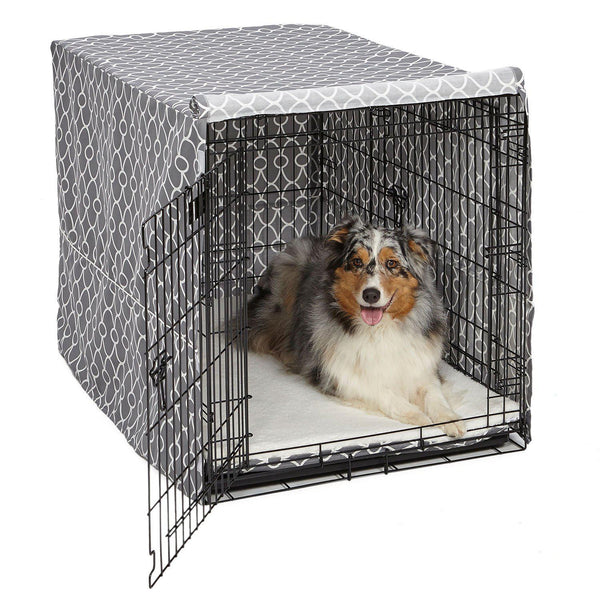 Midwest QuietTime Defender Covella Dog Crate Cover Gray 24" x 18" x 19"-Dog-Midwest-PetPhenom