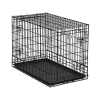 Midwest Solutions Series Side-by-Side Double Door SUV Dog Crates Black 36" x 21" x 26"-Dog-Midwest-PetPhenom
