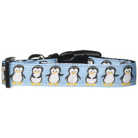 Mirage Pet Products 125-037 MD Penguins Nylon Ribbon Dog Collar, Medium