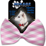 Mirage Pet Products Baby Pink Plaid Pet Bow Tie