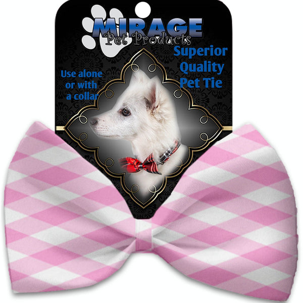 Mirage Pet Products Baby Pink Plaid Pet Bow Tie