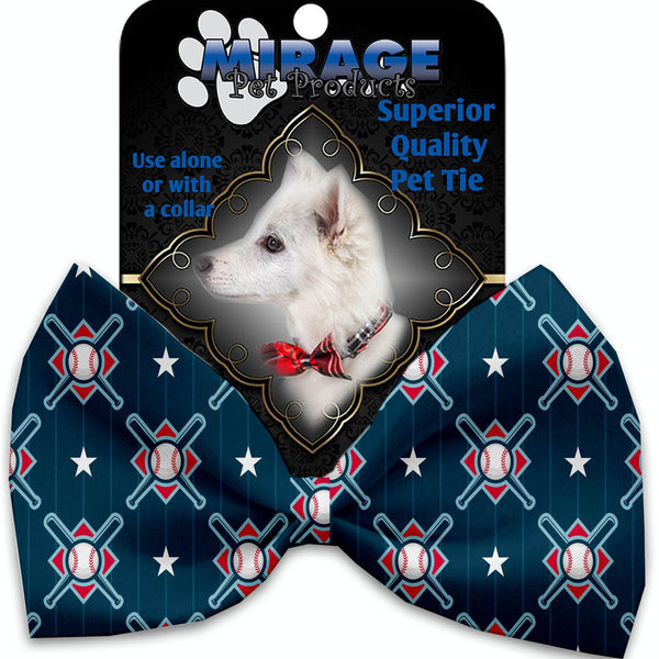 Mirage Pet Products Bats and Balls Pet Bow Tie Collar Accessory with Velcro