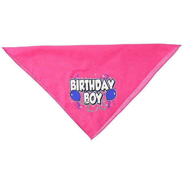 Mirage Pet Products Birthday Boy Screen Print Bandana, Small, Assorted Colors-Dog-Mirage Pet Products-Bright Pink-PetPhenom
