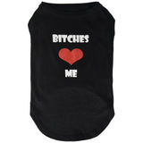 Mirage Pet Products Bitches Love Me Screen Print Shirt, X-Large, Black