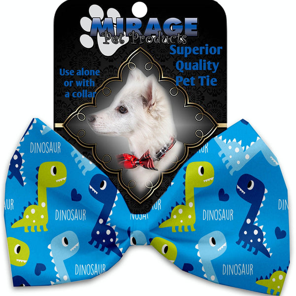 Mirage Pet Products Blue Dinosaurs Pet Bow Tie