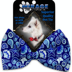 Mirage Pet Products Blue Seashells Pet Bow Tie