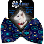 Mirage Pet Products Blue Star of David Pet Bow Tie Collar Accessory with Velcro