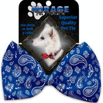Mirage Pet Products Blue Western Pet Bow Tie Collar Accessory with Velcro