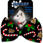 Mirage Pet Products Candy Cane Chaos Pet Bow Tie Collar Accessory with Velcro