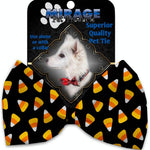 Mirage Pet Products Candy Corn Pet Bow Tie Collar Accessory with Velcro