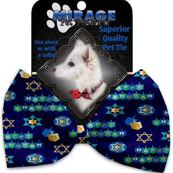 Mirage Pet Products Chanukah Bliss Pet Bow Tie Collar Accessory with Velcro