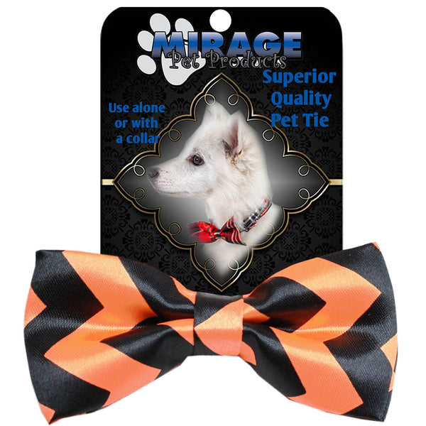 Mirage Pet Products Chevron Orange Bow Tie 