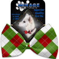 Mirage Pet Products Christmas Argyle Pet Bow Tie