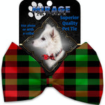 Mirage Pet Products Christmas Plaid Pet Bow Tie