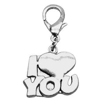 Mirage Pet Products Chrome Lobster Claw Charm for Pets, I Love You-Dog-Mirage Pet Products-PetPhenom