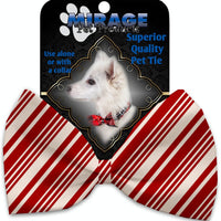 Mirage Pet Products Classic Candy Cane Stripes Pet Bow Tie Collar Accessory with Velcro