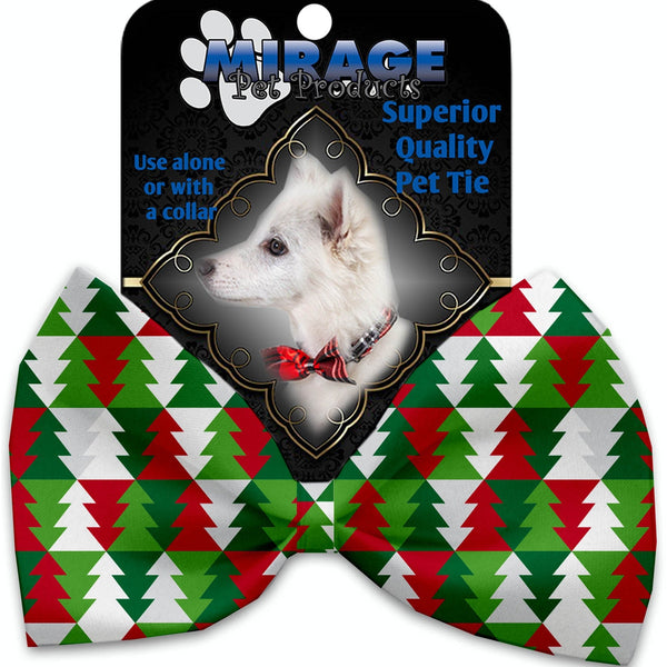 Mirage Pet Products Classy Christmas Trees Pet Bow Tie Collar Accessory with Velcro