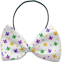 Mirage Pet Products Confetti Fleur de Lis Mardi Gras Pet Bow Tie