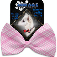 Mirage Pet Products Cupid Pink Plaid Pet Bow Tie