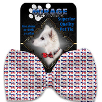 Mirage Pet Products Democrat Pet Bow Tie Collar Accessory with Velcro 