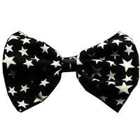Mirage Pet Products Dog Bow Tie Black and White Stars