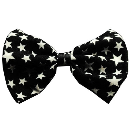 Mirage Pet Products Dog Bow Tie Black and White Stars