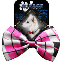 Mirage Pet Products Dog Bow Tie Plaid Pink