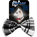Mirage Pet Products Dog Bow Tie Plaid White