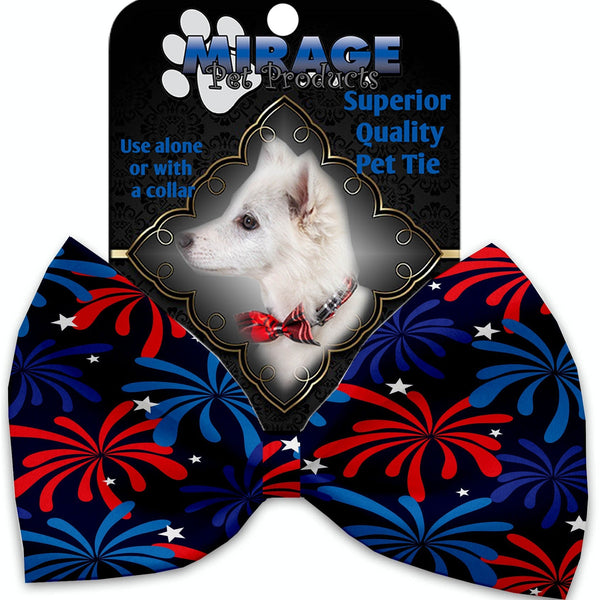 Mirage Pet Products Fireworks Pet Bow Tie Collar Accessory with Velcro