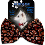 Mirage Pet Products Footballs Pet Bow Tie Collar Accessory with Velcro