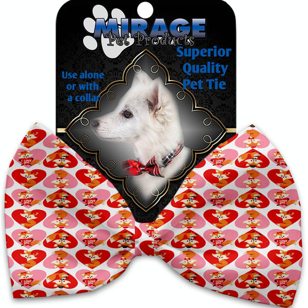 Mirage Pet Products Foxy Love Pet Bow Tie Collar Accessory with Velcro 