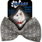 Mirage Pet Products Gray Bunnies Pet Bow Tie Collar Accessory with Velcro