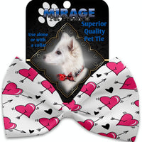 Mirage Pet Products Hearts and Arrows Pet Bow Tie Collar Accessory with Velcro 