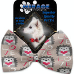 Mirage Pet Products Hedgehog Love Pet Bow Tie Collar Accessory with Velcro 