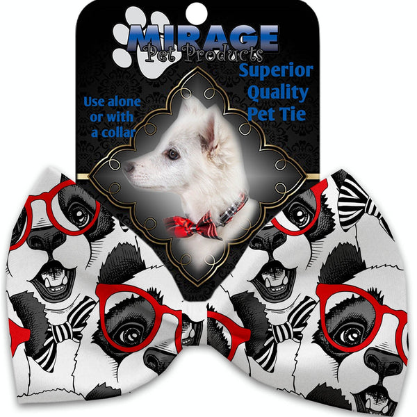 Mirage Pet Products Hip Pandas Pet Bow Tie Collar Accessory with Velcro