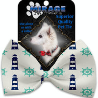 Mirage Pet Products Lighthouses Pet Bow Tie Collar Accessory with Velcro