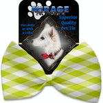 Mirage Pet Products Lime Green Plaid Pet Bow Tie