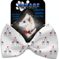 Mirage Pet Products Llama Love Pet Bow Tie Collar Accessory with Velcro 