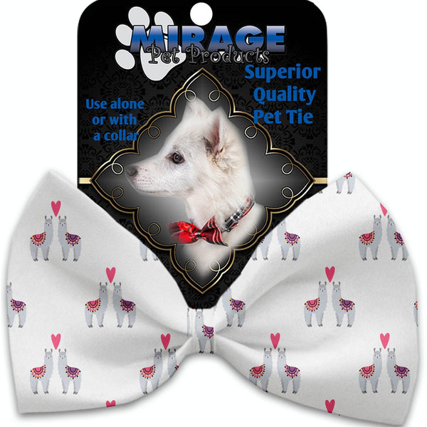 Mirage Pet Products Llama Love Pet Bow Tie Collar Accessory with Velcro 