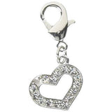 Mirage Pet Products Lobster Claw Heart Charm for Pets, Clear-Dog-Mirage Pet Products-PetPhenom