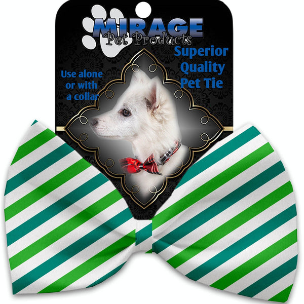 Mirage Pet Products Lucky Stripes Pet Bow Tie Collar Accessory with Velcro