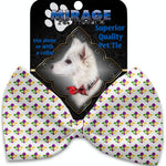 Mirage Pet Products Mardi Gras Fleur De Lis Pet Bow Tie Collar Accessory with Velcro 