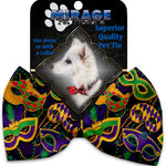 Mirage Pet Products Mardi Gras Masquerade Pet Bow Tie Collar Accessory with Velcro 