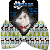 Mirage Pet Products Mountain Moose Pet Bow Tie Collar Accessory with Velcro