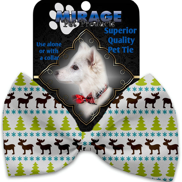 Mirage Pet Products Mountain Moose Pet Bow Tie Collar Accessory with Velcro