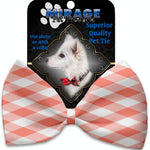 Mirage Pet Products Peach Plaid Pet Bow Tie